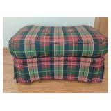 Plaid Ottoman 16x33x24