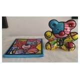 Romero Britto Royal Bear and Trivet