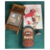 Miniature Antique Iron & Laundry Decor