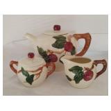 Franciscan USA Tea Pot, Cream and Sugar