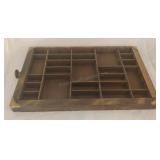 Vintage Wooden Printer's Tray