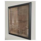 Framed Declaration of Independence Replica