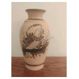 Mexican Folk Art Pottery Vase