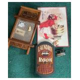 Miniature Antique Iron & laundry Decor