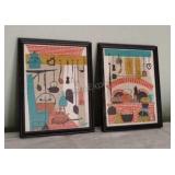 Framed Robert Wert Textile Folk Art
