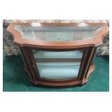 Jasper Cabinet Co. Cherry Low Bowed Glass Curio