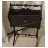 DH Fritts & Co Mahogany Standing Sewing Box