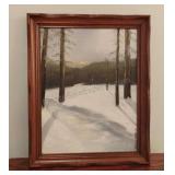 Framed David A Grose Painting 16x13