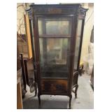 antique vitrine glass curio display cabinet