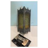 Vintage Metal & Glass Doorbell Cover