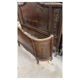 Antique headboard and footboard set