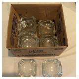 12 glass ashtrays