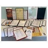 Lot of Restaurant Menus