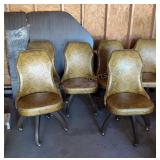 Retro dining room table and 6 chair