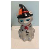 Holiday Home Grey Pearl Cat LED Candle Holder