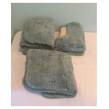 Teal Bathroom rug set