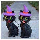-Halloween Cat Blow Molds Lot of 2-
