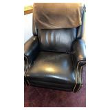 Leather rocker recliner (See Wear on Arm)