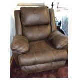 Large brown micro fiber rocker recliner