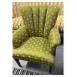 Vintage green arm chair needs cleaning