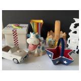 Ceramic Jars, Basket and Box