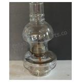 Vintage Clear Glass Oil Lamp 6" H x 5-1/2" W,
