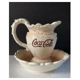1998 Coca Cola Victorian Pitcher And Basin Gold