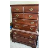 KINCAID CHEST ON CHEST STYLE WOOD DRESSER 6