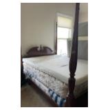 Four Poster Queen Size Bed, Without Mattress,
