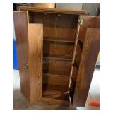 VHS DVD STORAGE CABINET LAMINATE SURFACE 25"