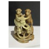 vintage Chinese soapstone figurine featuring