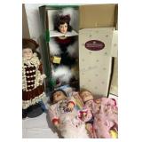Collectables Dolls, 4 Porcelain Dolls in Original