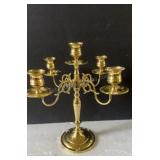 Vintage 5-light solid brass candelabra