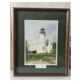 Presque Isle Lighthouse Framed Print 18" x 22"