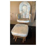 Glider Rocker with Ottoman Nursery Glider
