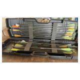 Arrow Case with 25 Arrows Archery Bow and Arrows