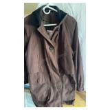 Over Coat Brown with Black Collar Petite M