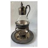 Silver Plate Coffee Carafe Hostess Set