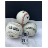 DETROIT TIGERS SHOT GLASS. Baseball. Softballs