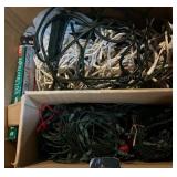 Bin of Christmas Lights with Extension Cord