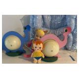 Nursery Lamps Changing Table Pad , Baby Doll,