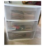3 Drawer STERILITE Cabinet Filled with Books 22"
