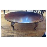 Oval Solid Wood Coffee Table 46" x 15" H x 26" W,