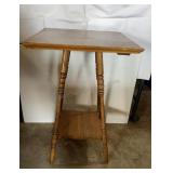 Victorian Style Wood Accent Table two-tier wooden