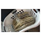 Velvet Hangers in Laundry Basket