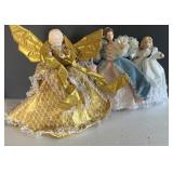 Porcelain Faced Angel Tree Toppers 12" H, 12" H