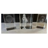 Glass Etched Paper Weights, Virgo Laser Engraved