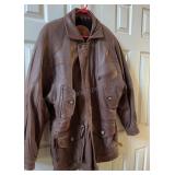 Leather Jacket Very Soft Brown L  Mens