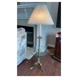 Solid Brass Floor Lamp with Glass Table Very