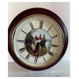 Bulova Quartz Solid Wood wall clock 13" R Battery